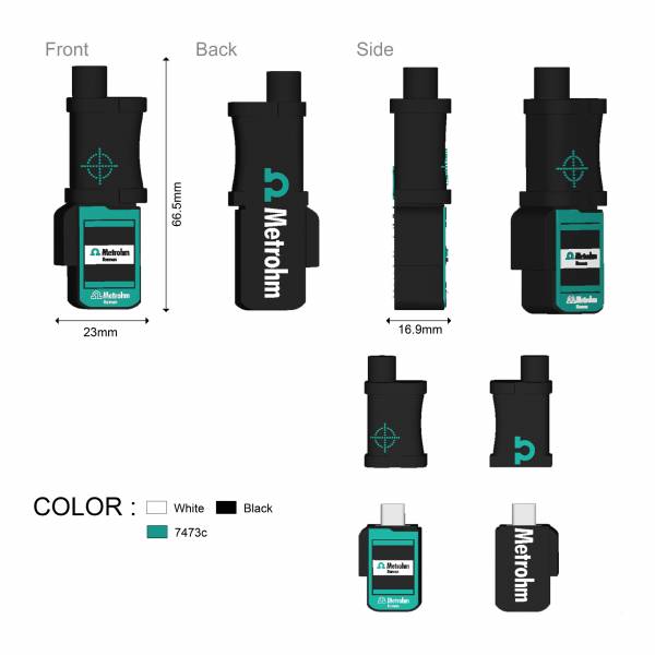 3D Zeichnung Metrohm USB-Stick Sonderanfertigung Typ-C