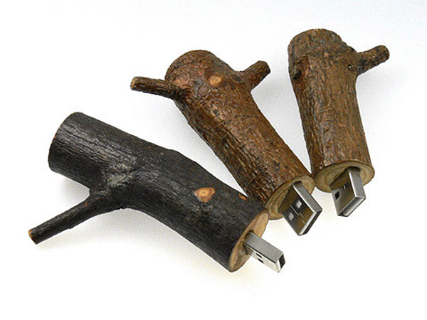 USB-Stick Holzast dunkel