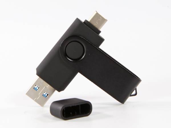 USB-Stick Dual Twister USB aus Metall, Twister,, USB