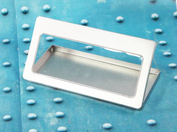 blechdose fã¼r gutscheine briefumschlag sichtfenster metall scharinier