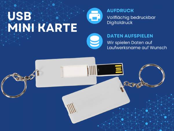 USB Stick Minikarte bedruckbar