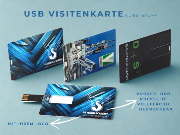 USB Visitenkarte, vollflächig bedruckbar, große Werbefläche, jetzt anschauen!