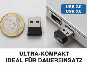 Ultra-kompakter USB-Stick mit persönlichem Logo-Bereich, ideal für den täglichen Einsatz. USB 2.0 und 3.0 kompatibel.