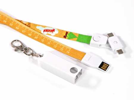 Lanyard mit 32 GB USB-C Datenspeicher und individueller Bedruckung