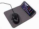 2 in 1 wireless charger mouspad textil werbegeschenk aufladen