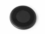 Runder Adapter in matt-schwarzer Oberfläche, ideal für individuelle Branding-Möglichkeiten und vielseitige Nutzung.