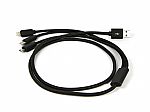 Langes Ladekabel Textil 3in1