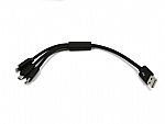 Langes Ladekabel Textil 3in1