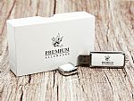 USB-Stick Leder Geschenkbundle weiß
