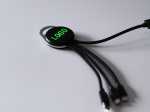 Multiladekabel mit USB- und Typ-C-Anschluss, individuell bedruckbar mit Ihrem Firmenlogo für effektive Werbung.