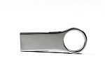 USB-Stick im schlanken, metalischen Design mit praktischem Ring, ideal für individuelles Branding und Werbung.
