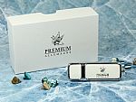 USB-Stick Leder Geschenkbundle weiß