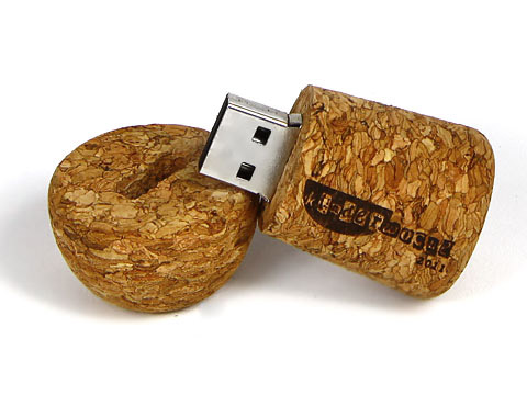 Echter Korken USB-Stick, Sekt oder Champagnerkorken 