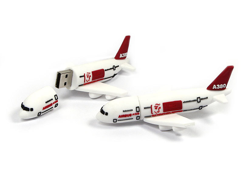Airbus A380, Flugzeug, Transport, Logistik, Airplane, Flughafen, CustomProdukt, PVC, USB Flugzeug