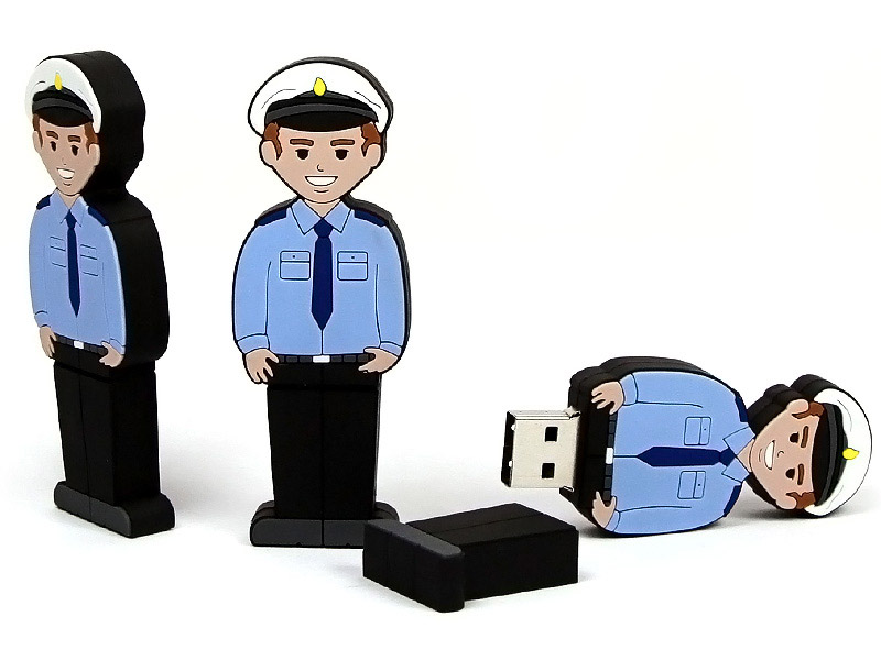 Folks, People, Figur, Polizist, Polizei, Sicherheitsdienst, Menschen, CustomModifizierbar, PVC, USB Menschen, Männchen