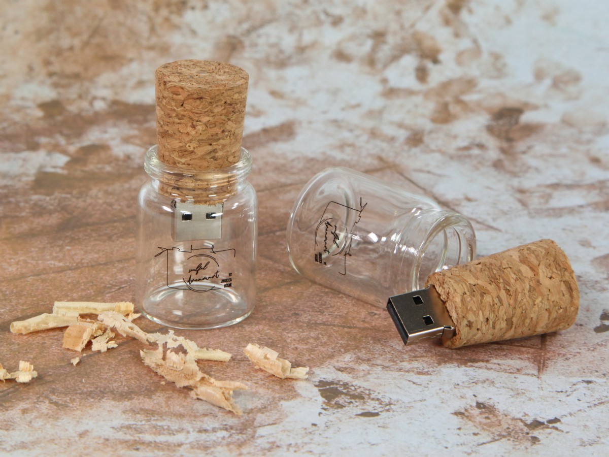 USB-Stick Flaschenpost (Kork)