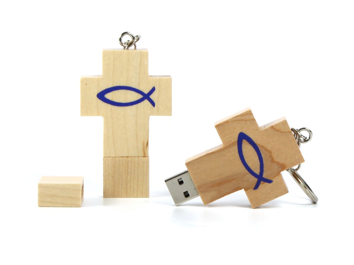 USB Holzkreuz
