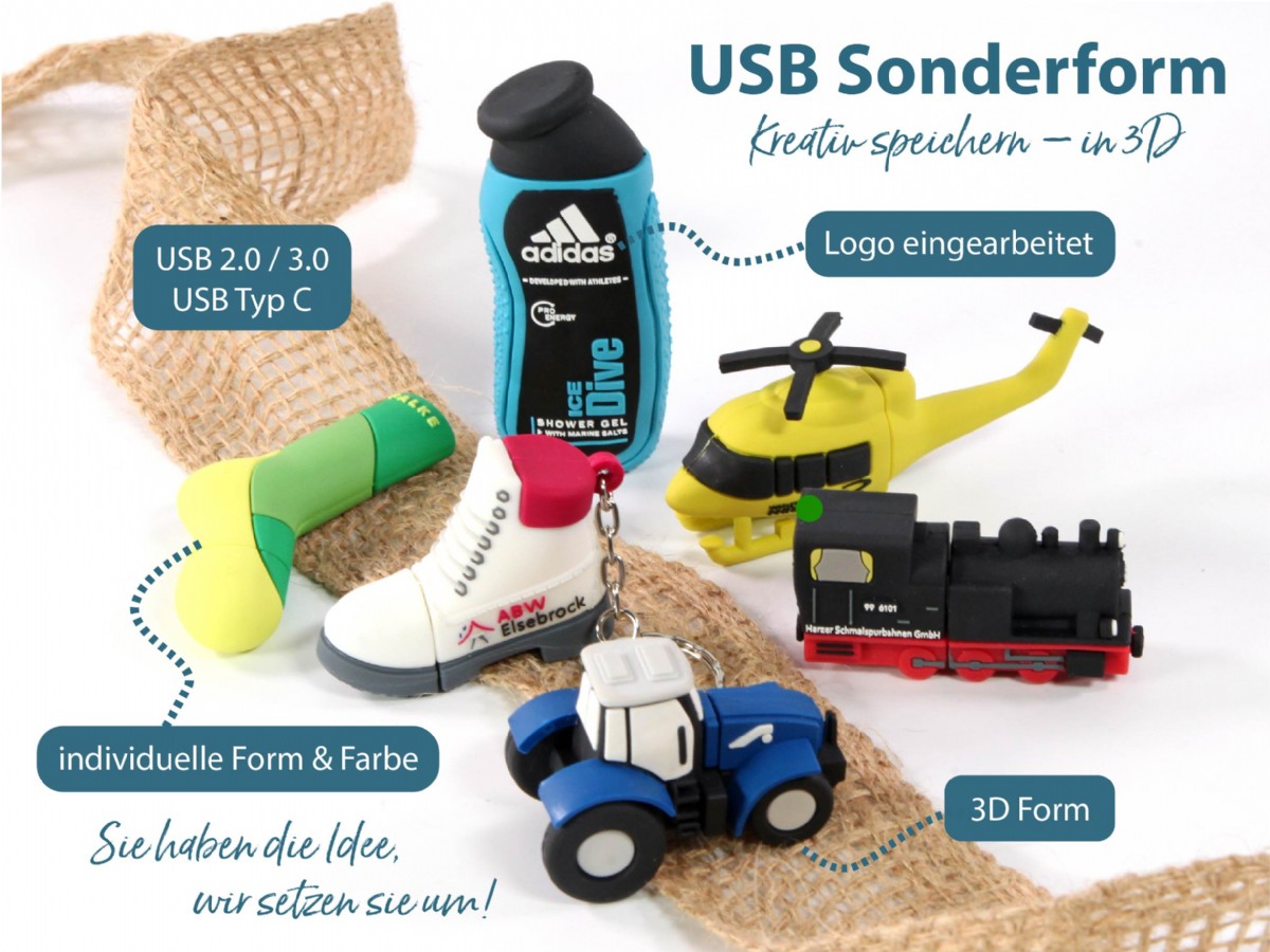 USB Sonderform 3D Produkte