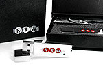 Hochglanz USB-Stick mit Aufdruck KRW, Metall.04