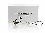 Mini USB Stick Micro mövenpick weiss logo aufdruck