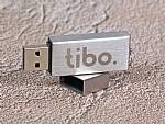 usb stick aluminium silber matt schlicht gravur logo
