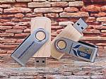 usb stick natur twister drehbar buegel metall digitaldruck