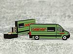 usb stick transporter auto gruen logo