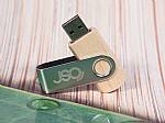 usb stick twister drehbar natur hellbraun gravur logo