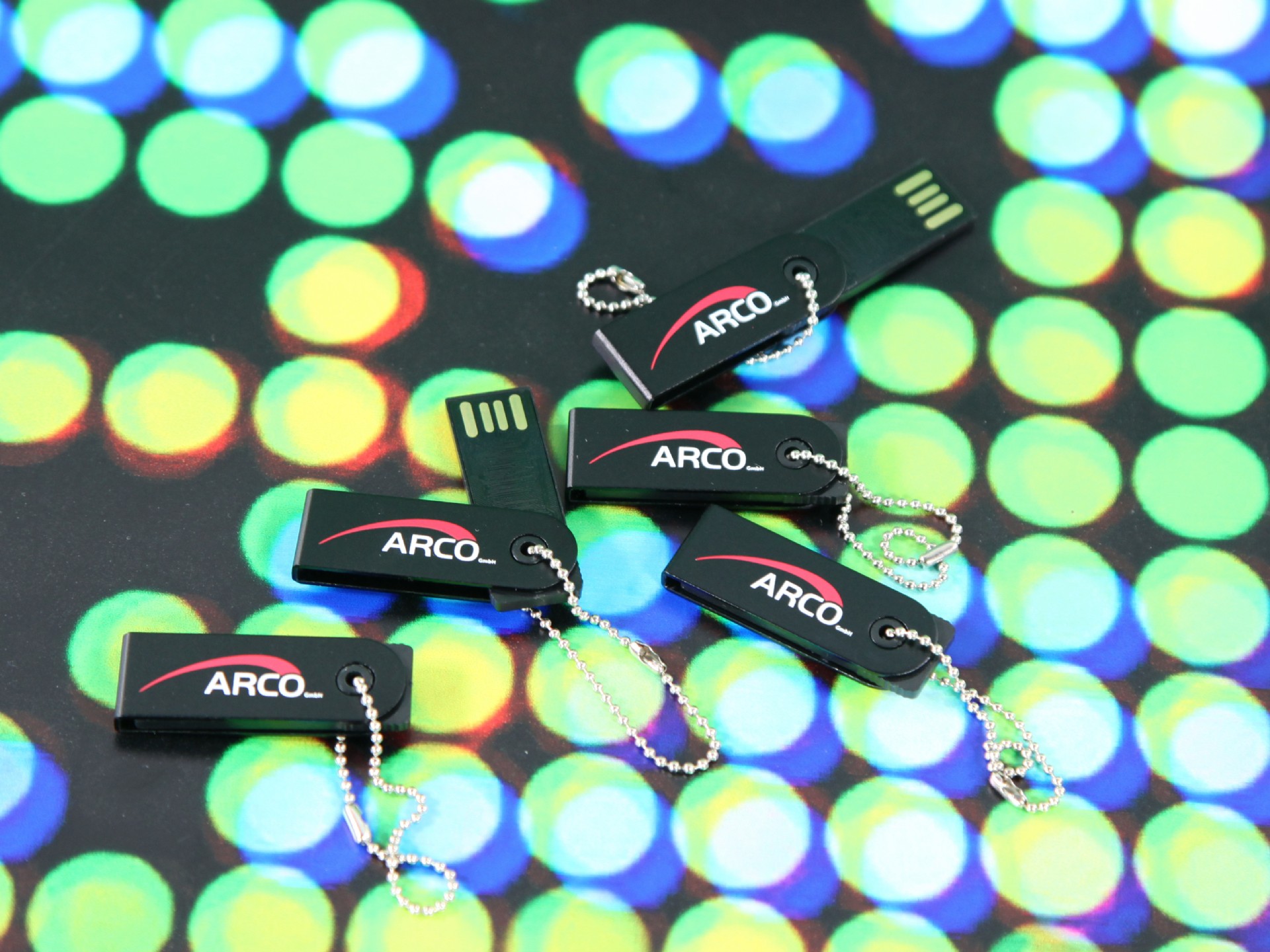 mini usb stick flach  drehbã¼gel logoaufdruck