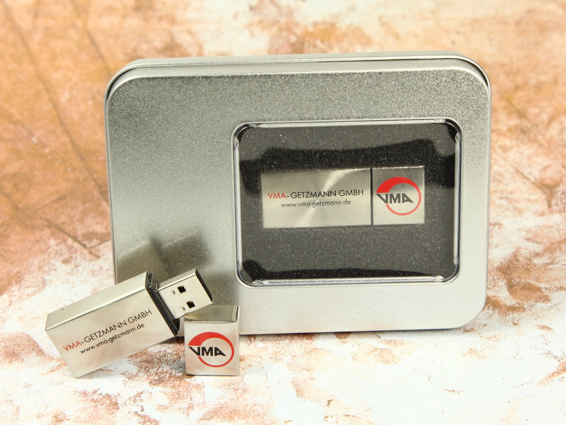 usb stick metall eckig klassisch edel werbeartikel